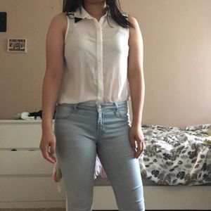 charlotte russe cute blouse top size medium